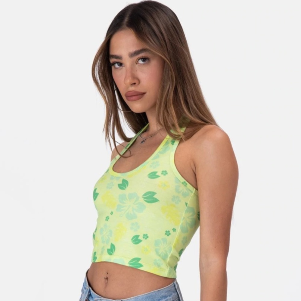 Adika Limelight Halter Crop Top